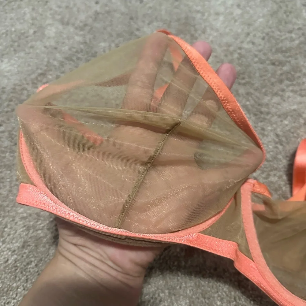 Fenty  Coral and Tan Bra